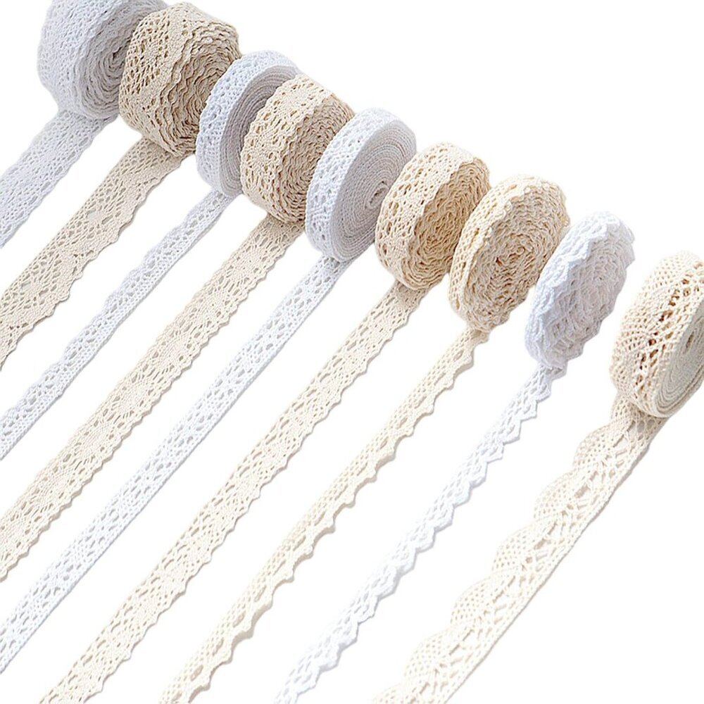 Vintage Cotton Lace Trim 45 Yards Assorted Patterns Crochet